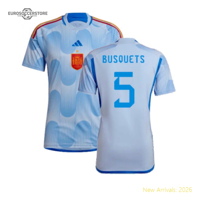 2022-2023 Spain Away Shirt (Busquets 5)-Football Shirts Shop