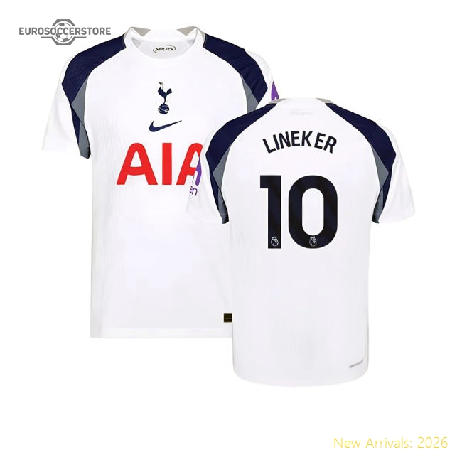 2025-2026 Tottenham Hotspur Authentic Home Shirt (Lineker 10)-Football Shirts Shop