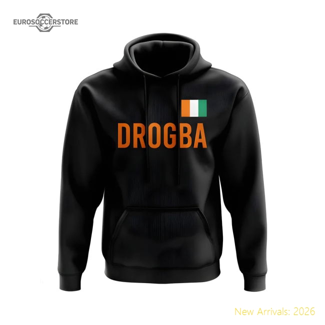 Didier Drogba Ivory Coast Name Hoody (Black)-Football Shirts Shop