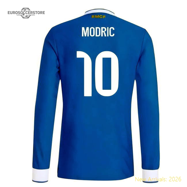 2025-2026 Real Madrid Authentic Long Sleeve Third Shirt (Modric 10)-Football Shirts Shop