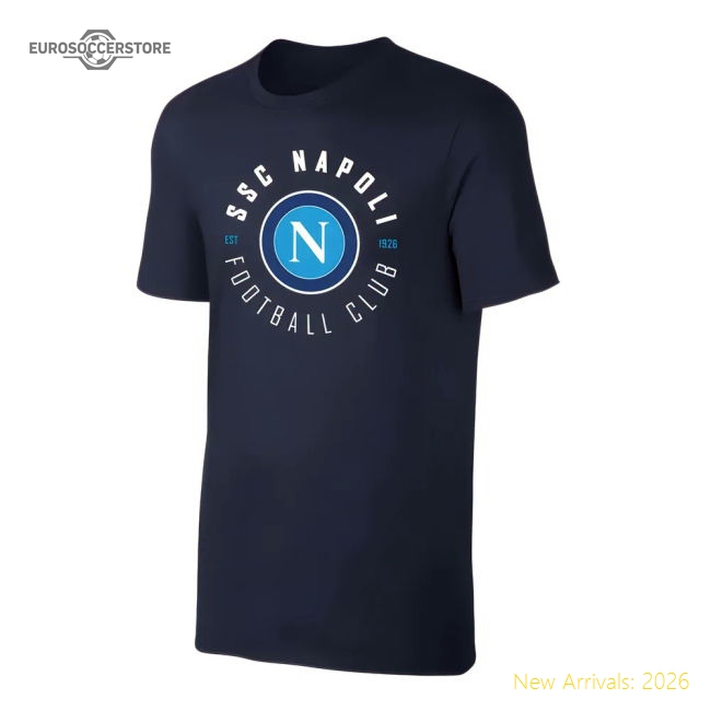 Napoli \'Circle\' t-shirt - Dark Blue-Football Shirts Shop