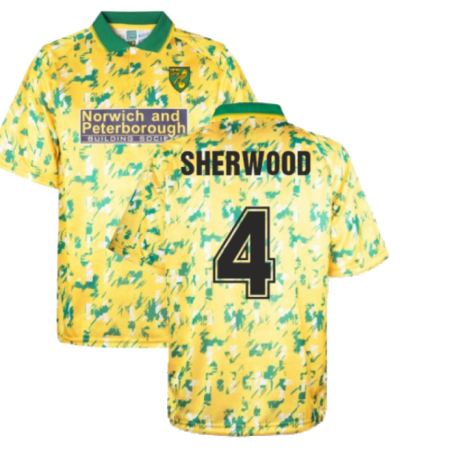 Norwich City 1993 Home Retro Shirt (SHERWOOD 4)-Football Shirts Shop