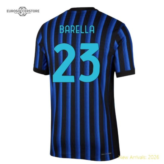2025-2026 Inter Milan Home Authentic Dri-Fit ADV Shirt (Barella 23)-Football Shirts Shop