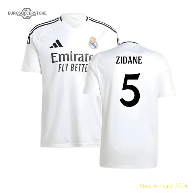 2024-2025 Real Madrid Home Shirt (Zidane 5)-Football Shirts Shop