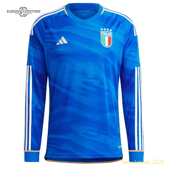 2023-2024 Italy Home Long Sleeve Shirt-Football Shirts Shop