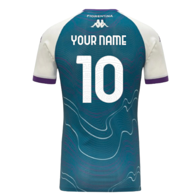 2025-2026 Fiorentina Pre Match Shirt (Turquoise) (Your Name)-Football Shirts Shop