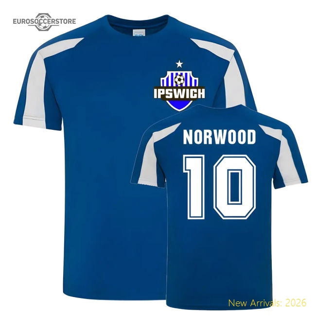 James Norwood Ipswich Sports Training Jersey (Blue)-Football Shirts Shop