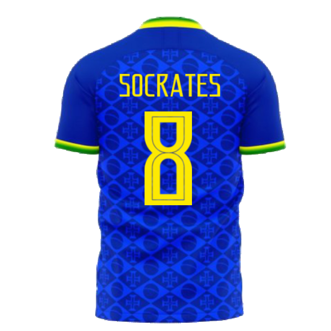 Brazil 2021-2022 Away Concept Football Kit (Fans Culture) (SOCRATES 8)-Football Shirts Shop