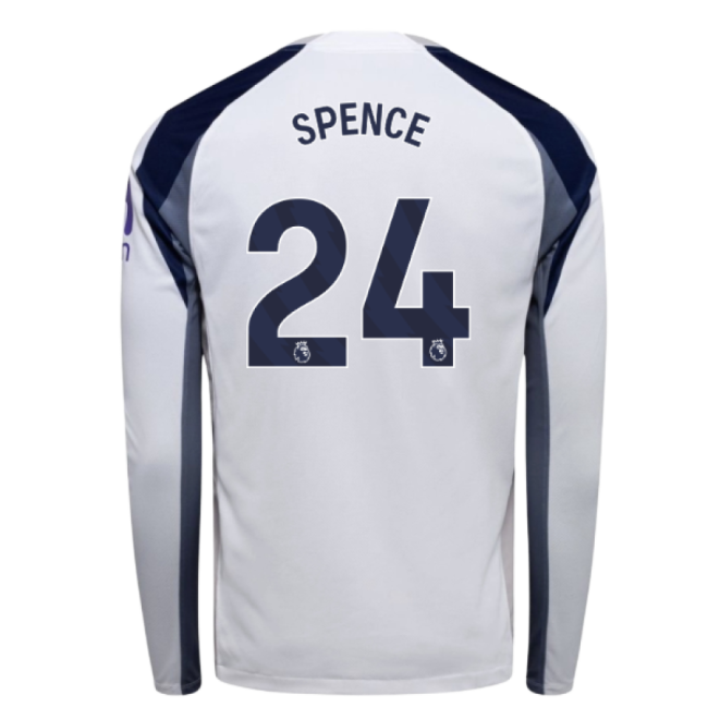 2025-2026 Tottenham Long Sleeve Home Shirt (Spence 24)-Football Shirts Shop