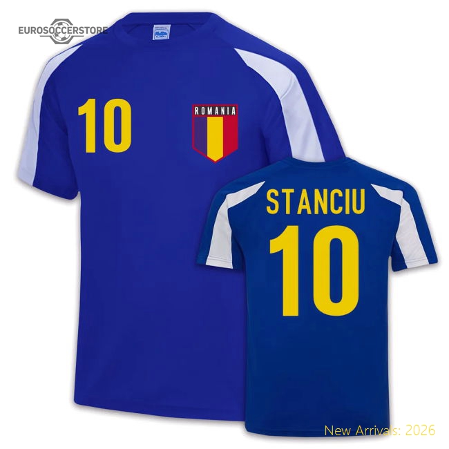 Romania Sports Training Jersey (Nicolae Stanciu)-Football Shirts Shop