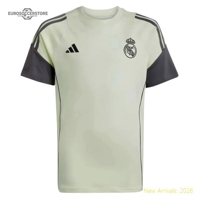 2025-2026 Real Madrid Training Tee (Almost Lime) - Kids-Football Shirts Shop
