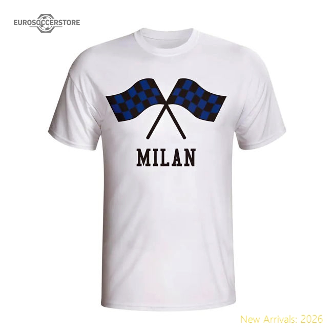 Inter Milan Waving Flags T-shirt (white) - Kids-Football Shirts Shop