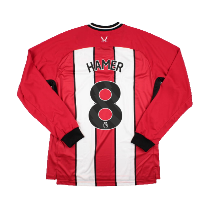 2023-2024 Sheffield United Home Long Sleeve Shirt (Hamer 8)-Football Shirts Shop
