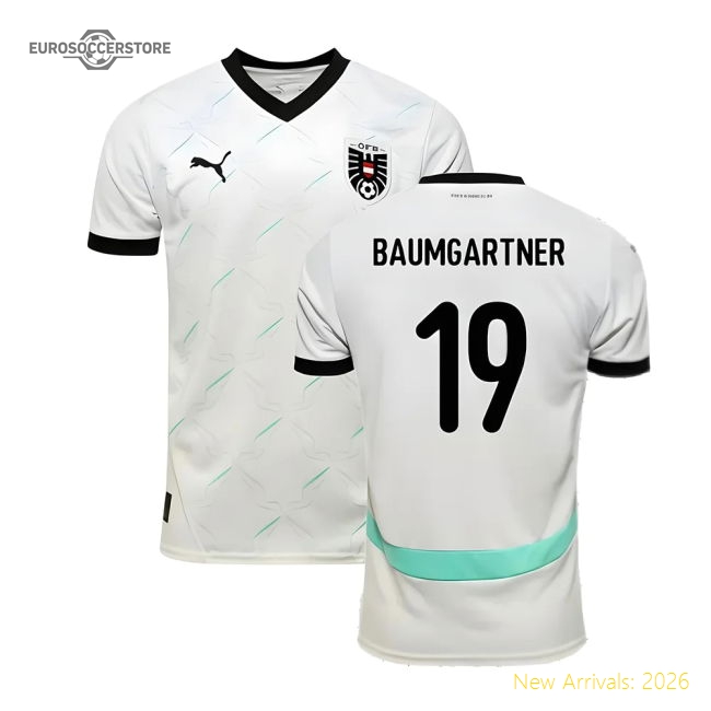 2024-2025 Austria Away Shirt (Baumgartner 19)-Football Shirts Shop