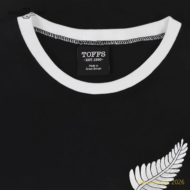 New Zealand Rugby T-Shirt - Black/White-Football Shirts Shop