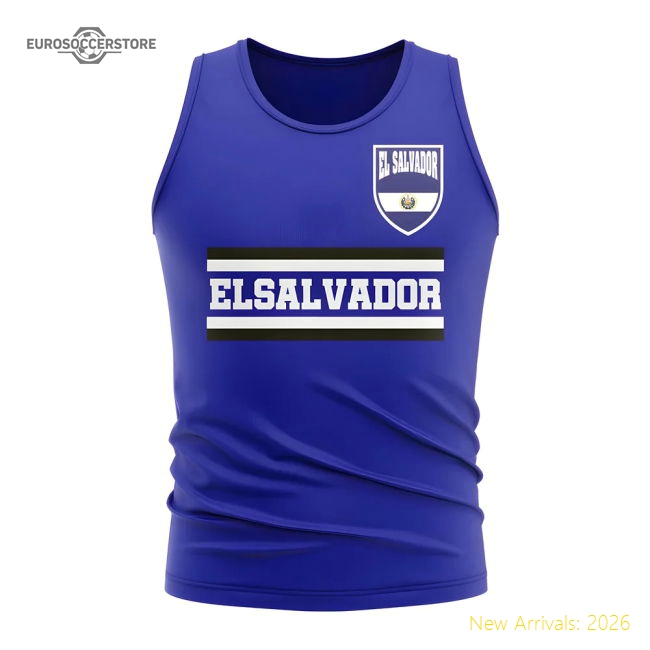 El Salvador Core Football Country Sleeveless Tee (Royal)-Football Shirts Shop