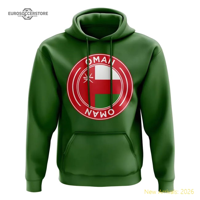 Oman Football Badge Hoodie (Green)-Football Shirts Shop