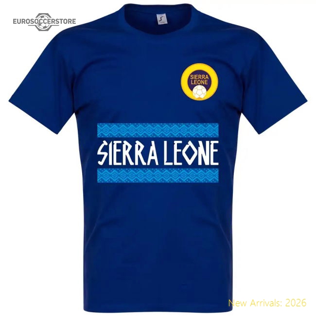 Sierra Leone Team T-Shirt - Blue-Football Shirts Shop