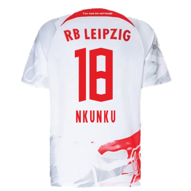 2022-2023 Red Bull Leipzig Home Shirt (White) (NKUNKU 18)-Football Shirts Shop