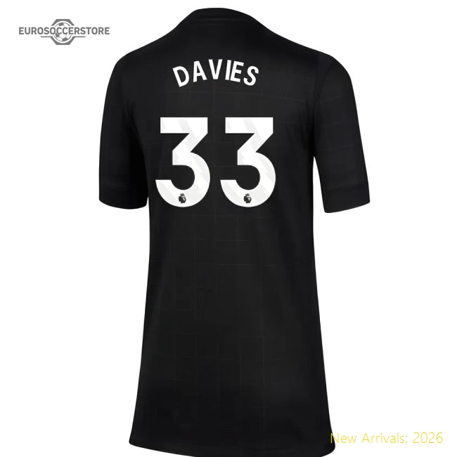 2025-2026 Tottenham Away Shirt (Kids) (Davies 33)-Football Shirts Shop