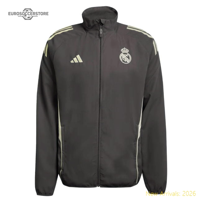 2025-2026 Real Madrid Presentation Jacket (Grey)-Football Shirts Shop