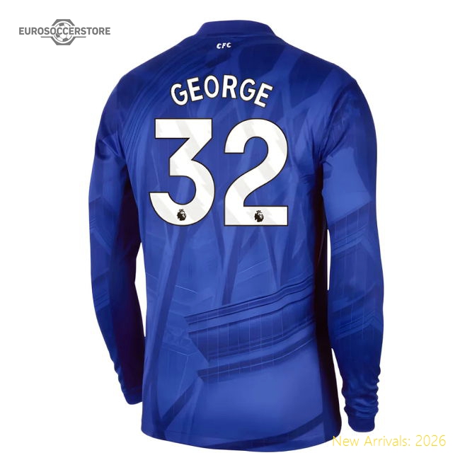 2025-2026 Chelsea Home Long Sleeve Shirt (George 32)-Football Shirts Shop