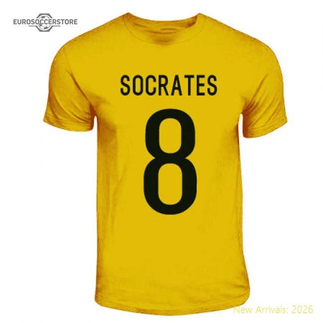 Socrates Brazil Hero T-shirt (yellow)-Football Shirts Shop