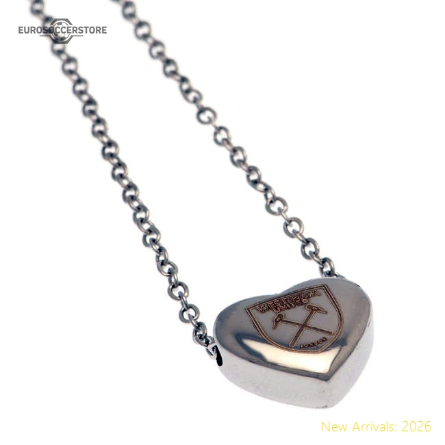 West Ham United FC Stainless Steel Heart Necklace-Football Shirts Shop