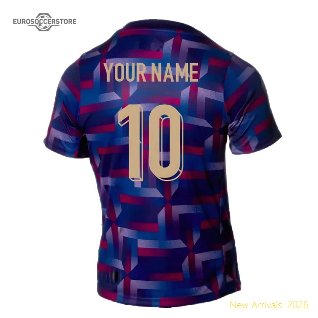 2024-2025 England Academy Pro Pre-Match Shirt (Purple Ink) (Your Name)-Football Shirts Shop