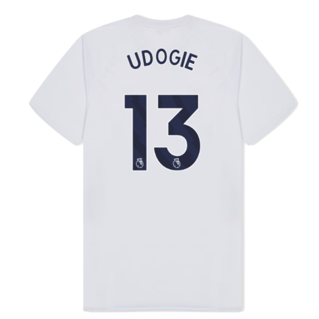 Tottenham Hotspur Poly T-shirt (White) (Udogie 13)-Football Shirts Shop