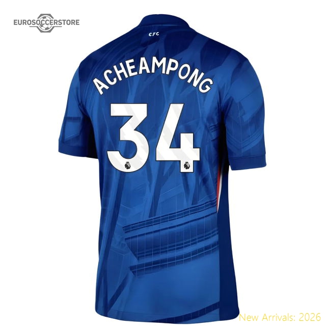 2025-2026 Chelsea Home Shirt (Acheampong 34)-Football Shirts Shop