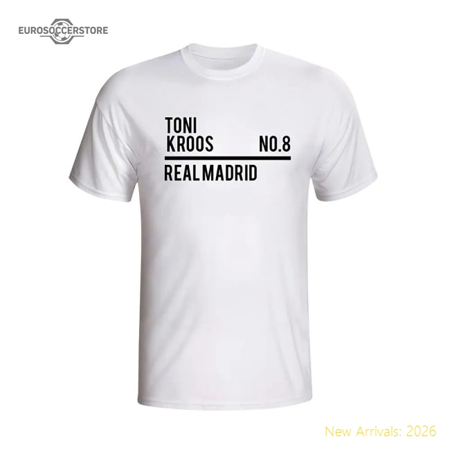 Toni Kroos Real Madrid Squad T-shirt (white)-Football Shirts Shop