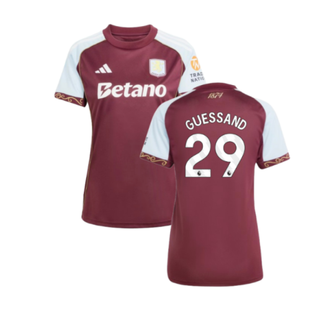 2025-2026 Aston Villa Home Shirt (Womens) (Guessand 29)-Football Shirts Shop