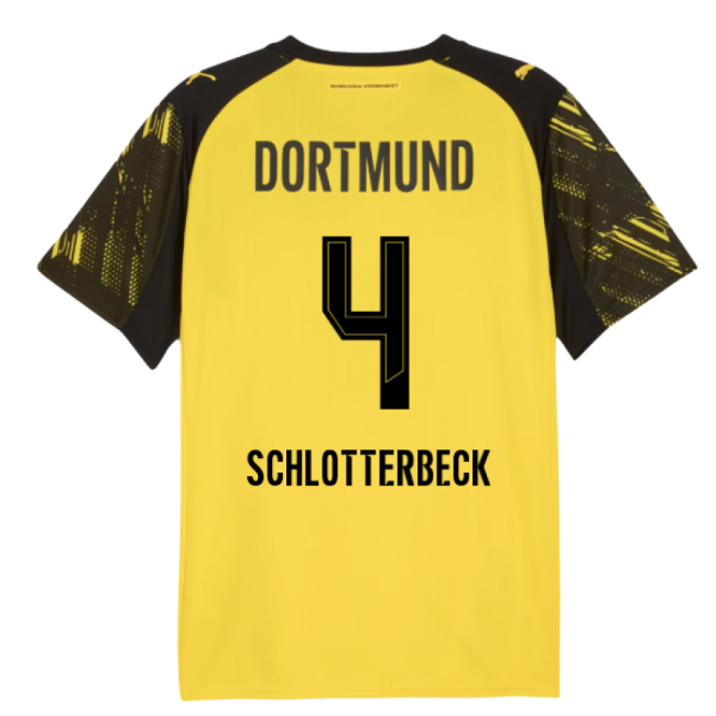 2025-2026 Borussia Dortmund Home Shirt (Schlotterbeck 4)-Football Shirts Shop