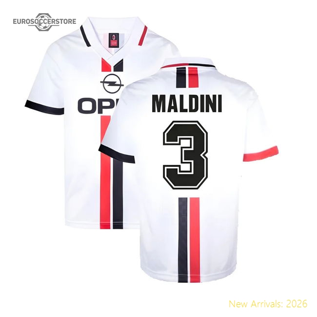 AC Milan 1996 Away Retro Shirt (MALDINI 3)-Football Shirts Shop