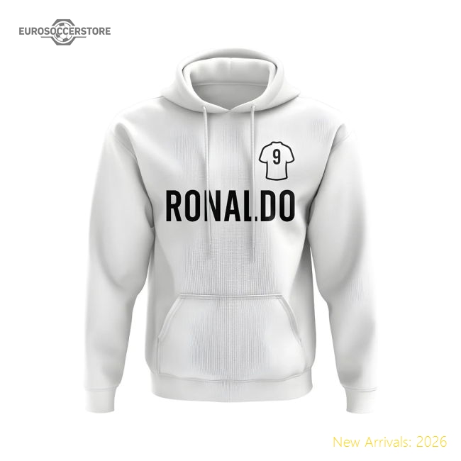 Ronaldo Nazario Real Madrid Number Hoody (White)-Football Shirts Shop