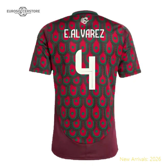 2024-2025 Mexico Home Shirt (E.ALVAREZ 4)-Football Shirts Shop