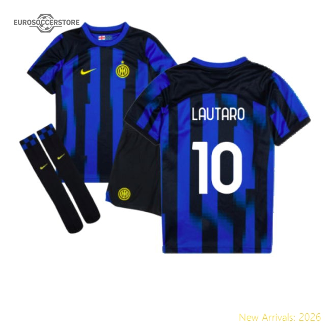 2023-2024 Inter Milan Home Mini Kit (Lautaro 10)-Football Shirts Shop