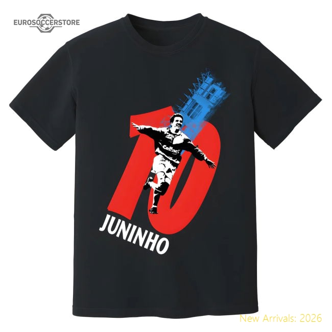 Juninho Middlesbrough Premier League Legend T-Shirt (Black)-Football Shirts Shop