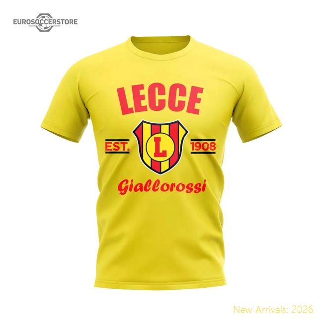 Lecce Established Football T-Shirt (Yellow)-Football Shirts Shop