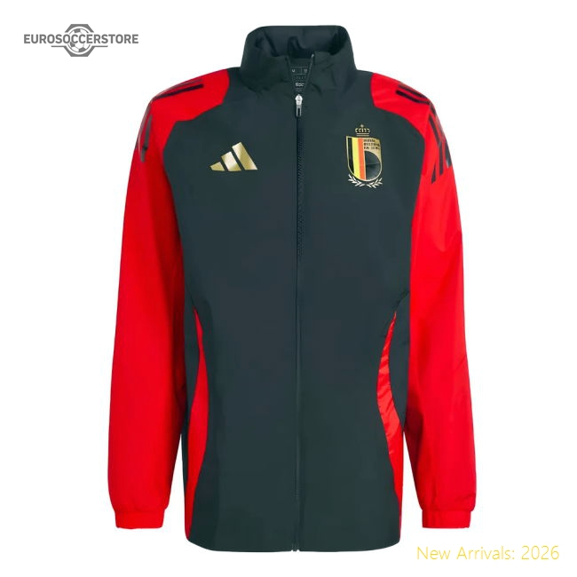 2024-2025 Belgium Allweather Jacket (Black)-Football Shirts Shop