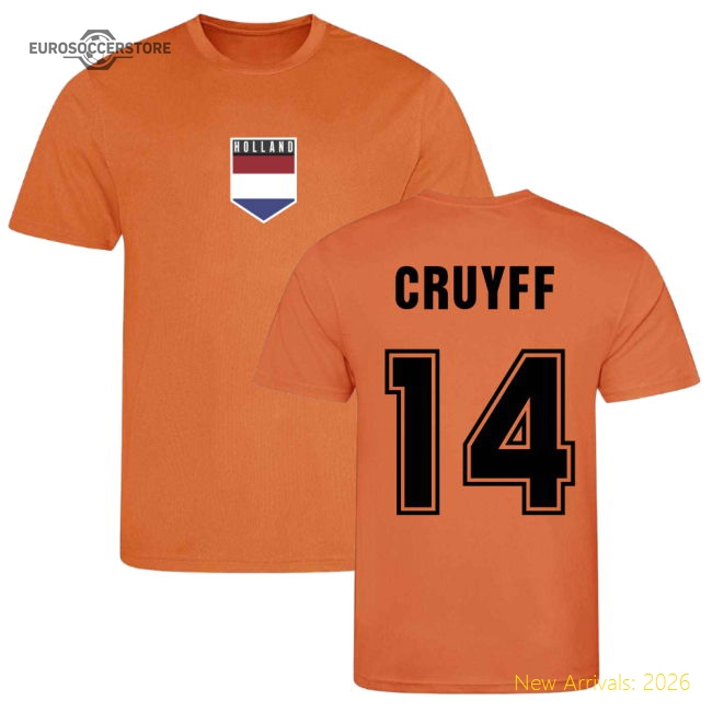 Cruyff Holland Training Jersey (Orange)-Football Shirts Shop