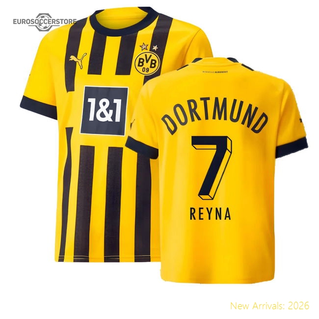 2022-2023 Borussia Dortmund Home Shirt (Kids) (REYNA 7)-Football Shirts Shop