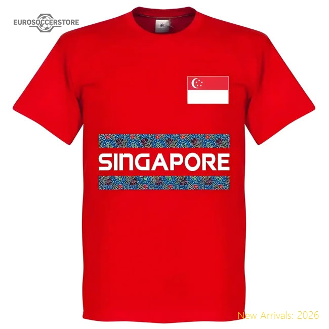 Singapore Team T-Shirt - Red-Football Shirts Shop