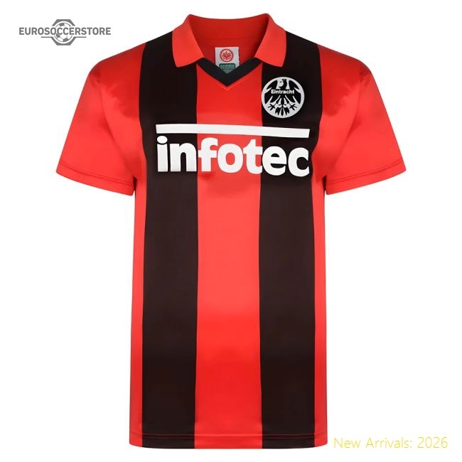 Score Draw Eintracht Frankfurt 1982 Retro Football Shirt-Football Shirts Shop