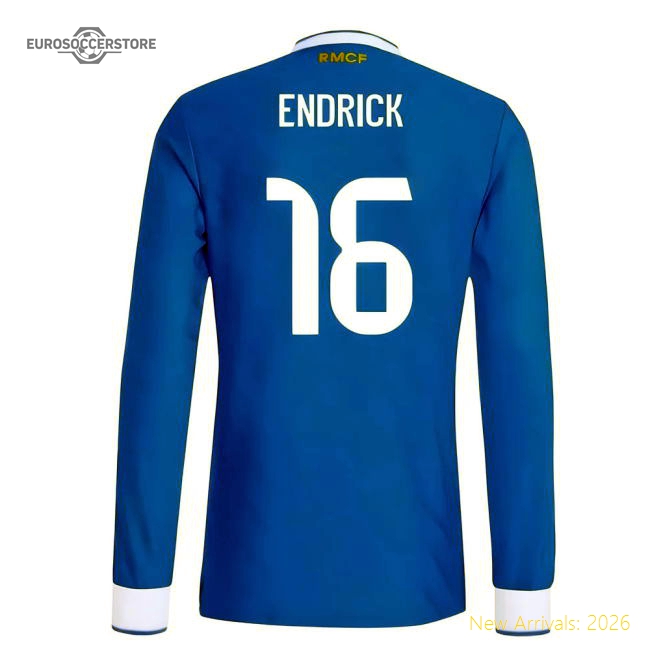 2025-2026 Real Madrid Authentic Long Sleeve Third Shirt (Endrick 16)-Football Shirts Shop