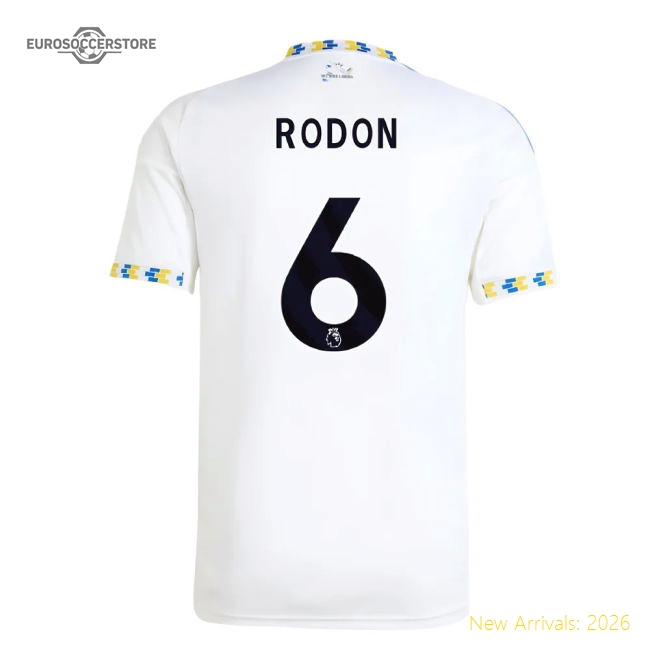 2025-2026 Leeds United Home Shirt (Rodon 6)-Football Shirts Shop