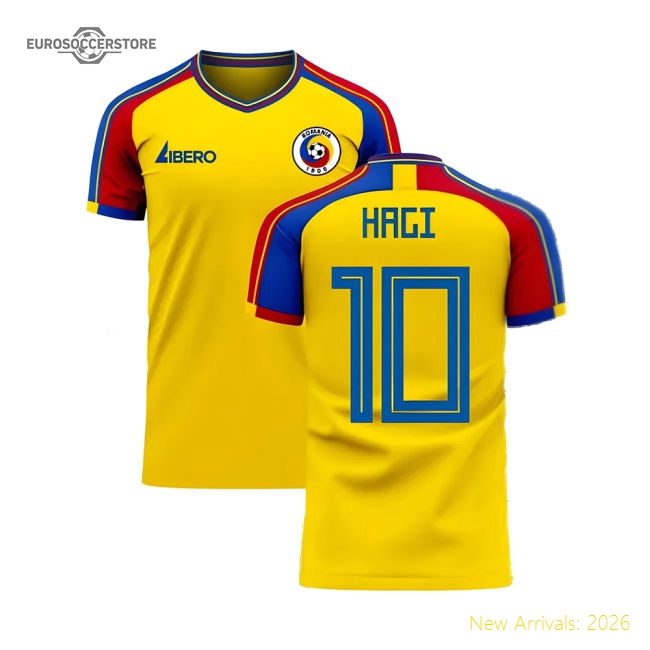 Romania 2025-2026 Home Concept Football Kit (Libero) (HAGI 10)-Football Shirts Shop