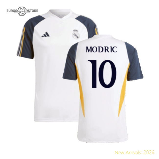 2023-2024 Real Madrid Training Shirt (White) (Modric 10)-Football Shirts Shop