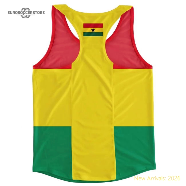 Ghana Flag Running Vest-Football Shirts Shop